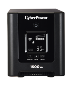OR1500PFCLCD-CYBERPOWER-UPS de 1500 VA/1050 W, Topología Línea Interactiva, Entrada 120 Vca NEMA 5-15P, Onda Senoidal Pura, Tipo Mini Torre, Con 8 Tomas NEMA 5-15R