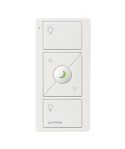 PJN3BRLGWHL01-LUTRON ELECTRONICS-CONTROL REMOTO INALAMBRICO CON 3 BOTONES SUBIR/BAJAR, ENCENDER, APAGAR, NIGHTLIGHT color  blanco