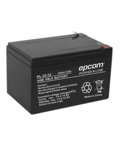 PL-12-12 - PL-12-12-EPCOM POWERLINE-Batería 12 Vcc / 12 Ah / UL / Tecnología AGM-VRLA / Para uso en equipo electrónico Alarmas de intrusión / Incendio/ Control de acceso / Video Vigilancia / Terminales F2 / Cargador recomendado CHR-80. - Relematic.mx - PL1212-p