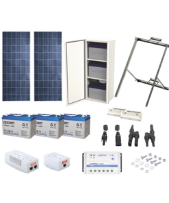 PL1224GRC-SYSCOM-Kit Solar de 35 W con PoE 802.3af y PoE Pasivo 24 Vcc para una Cámara IP y un Radio Ubiquiti airMAX o Cambium ePMP.