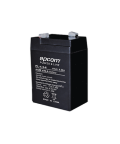 PL-4.56 - PL-4.56-EPCOM POWERLINE-Batería 6 Vcc / 4.5 Ah / UL / Tecnología AGM-VRLA / Para uso en equipo electrónico Alarmas de intrusión / Incendio/ Control de acceso / Video Vigilancia / Terminales F1. - Relematic.mx - PL4.56-p