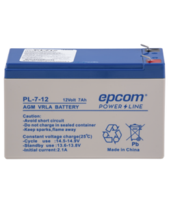 PL-7-12 - PL-7-12-EPCOM POWERLINE-Batería 12 Vcc / 7 Ah / UL / Tecnología AGM-VRLA / Para uso en equipo electrónico Alarmas de intrusión / Incendio/ Control de acceso / Video Vigilancia / Terminales F1 / Cargador recomendado CHR-80. - Relematic.mx - PL712-p
