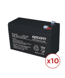 PL812-PKT10 - PL812-PKT10-EPCOM POWERLINE-Paquete de 10 Baterías  AGM/VRLA / 12 Vcd / 8 Ah / TAMAÑO ESTANDAR (151 x 101 x 65 mm) - Relematic.mx - PL812_PKT10-p