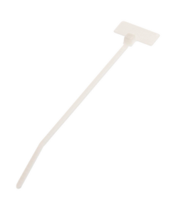PLF1M-C-PANDUIT-Cincho de Identificación Tipo Bandera, 109 mm largo x 2.4mm ancho, Área de Marcado de 7.9 x 19.1 mm, Nylon 6.6, Color Natural, Bolsa de 100pz 