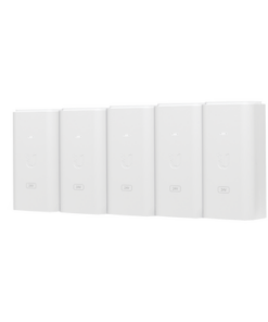 POE-24-12W-5P-UBIQUITI-5 Unidades del Adaptador PoE Ubiquiti de 24 VDC, 0.5 A con puerto Gigabit, color blanco