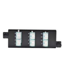 PPM-F-LCQ12-01-SIEMON-Placa acopladora de Fibra Óptica "Plug and Play", Con 6 Conectores LC Duplex (12 Fibras), Para Fibra Multimodo, Aqua