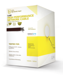 PRO-CAT-5E-W - PRO-CAT-5E-W-LINKEDPRO BY EPCOM-Bobina de cable de 305 m, ( 1000 ft ),  Cat5e, alto rendimiento, color blanco, UL, para aplicaciones en video vigilancia, redes de datos. Uso en interior - Relematic.mx - PROCAT5EW-p