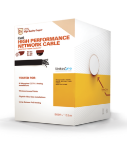 PRO-CAT-6-PLUS/500-LINKEDPRO BY EPCOM-Bobina de Cable de 152.5 Metros (500 Pies) Cat6+ Calibre 23 Alto Desempeño, Super Flexible, UL, Color Azul, para Aplicaciones de Video Vigilancia, HD, y Redes de Datos. Uso Interior.