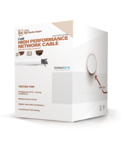 PRO-CAT-6-PLUS-W/500-LINKEDPRO BY EPCOM-Bobina de Cable de 152 Metros (500 Pies) Cat6+ Calibre 23 Alto Desempeño, Super Flexible, UL, Color Blanco, para Aplicaciones de Video Vigilancia y Redes de Datos