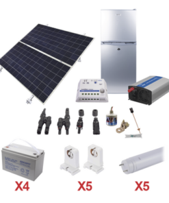 PVFRIDGELIGHT5-EPCOM POWERLINE-Kit de Energía Solar Para Refrigerador de 105 L e Iluminación Led de Alta Eficiencia Para Aplicaciones Aisladas de la Red Eléctrica
