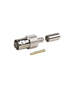 RFB-1124-1X-RF INDUSTRIES,LTD-Conector BNC Hembra de Anillo para Cables RG-8/X, LMR-240, 9258, Níquel/ Oro/ Delrin.