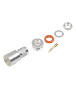 RFT-1201-SI-RF INDUSTRIES,LTD-Conector TNC Macho de Rosca en 50 Ohm para cable LMR-400, 9913, 8214, CNT-400, RG8/U-SYS, RFLASH-1113, Plata/ Oro/ Teflón.