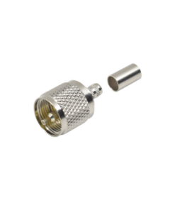 RFU-508-X-RF INDUSTRIES,LTD-Conector UHF Macho (PL-259) de Anillo Plegable para Cable Coaxial RG-8/X, 9258, LMR-240,  Níquel/ Plata/ Baquelita.