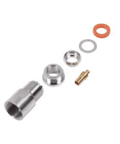 RFU-520-I-RF INDUSTRIES,LTD-Conector UHF Hembra (SO-239) en Línea de Rosca para RG-8/U, 9913, LMR-400, Níquel/ Plata/ Teflón.