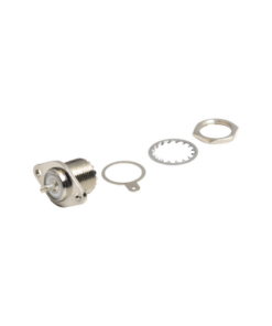 RFU-522-RF INDUSTRIES,LTD-Conector UHF Hembra (SO-239-2H) para Chasis, Doble Perforación, Conductor Central Soldable, Níquel/ Plata/ PBT.