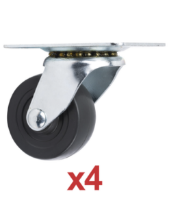 ROD42.5 - ROD42.5-SYSCOM-Kit de 4 Ruedas Locas para Racks y Gabinetes (Ver Compatibilidad). - Relematic.mx - ROD42.5-p