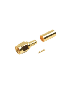 RP-3000-1C1-RF INDUSTRIES,LTD-Conector SMA Macho Inverso de anillo plegable para cable RG-142/U, Oro/Oro/Teflon.