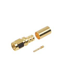 RP-3000-1X - RP-3000-1X-RF INDUSTRIES,LTD-Conector SMA Macho Inverso de Anillo Plegable para Cables 9258, RG-8/X, LMR-240, Oro/Oro/Teflón. - Relematic.mx - RP30001X-p