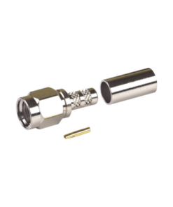 RP-3000-C-RF INDUSTRIES,LTD- Conector SMA Macho Inverso, de Anillo Plegable para RG-58/U, Niquel /Oro /Teflón.