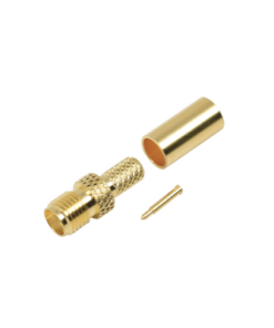 RP-3050-1C-RF INDUSTRIES,LTD-Conector SMA hembra inverso de anillo plegable para cable RG-58/U, Oro/ Oro Teflón.