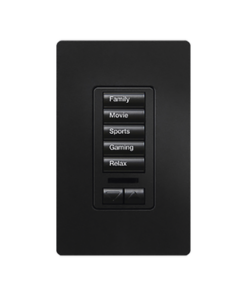 RRDW5BRLMN-LUTRON ELECTRONICS-(RadioRA2) Teclado seetouch 5 botones, 2 botones subir/bajar, programe escenas diferentes en cada botón.