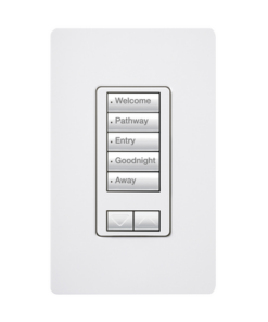 RRD-W5BRL-WH - RRDW5BRLWH-LUTRON ELECTRONICS-(RadioRA2) Teclado seetouch 5 botones, 2 botones subir/bajar, programe escenas diferentes en cada botón. - Relematic.mx - RRDW5BRLWH-p