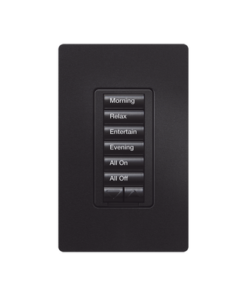 RRD-W6BRL-BL - RRDW6BRLBL-LUTRON ELECTRONICS-Teclado seetouch 6 botones, 2 botones subir/bajar, programe escenas diferentes en cada botón, color negro. - Relematic.mx - RRDW6BRLBL-p