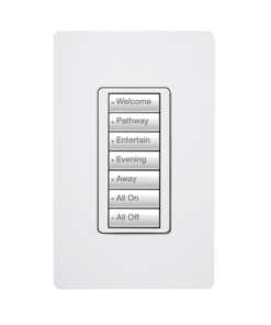 RRD-W7B-WH - RRDW7BWH-LUTRON ELECTRONICS-(RadioRA2) Teclado seetouch 7 botones, programe escenas diferentes en cada botón. - Relematic.mx - RRDW7BWH-p
