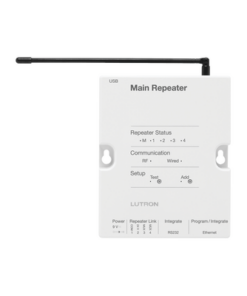 RR-MAIN-REP - RRMAINREP-LUTRON ELECTRONICS-Controlador HUB principal para RadioRa2 LUTRON, soporta 100 dispositivos, 4 repetidores, programacion vía software PC. Alcance total del sistema 2 HUB 8 rep - Relematic.mx - RRMAINREP-p