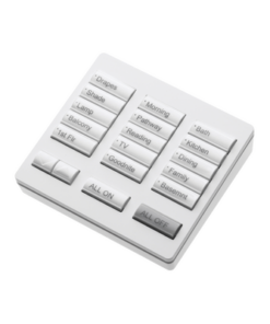 RRT15RLSW-LUTRON ELECTRONICS-Botonera de Sobremesa SeeTouch, 15 Botones, Retroiluminada, Programe Escenas Diferentes en Cada Botón.