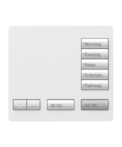 RRT5RLSW-LUTRON ELECTRONICS-Teclado seetouch, sobre mesa 5 botones,  Botonera Retroiluminada / programe escenas diferentes en cada botón.