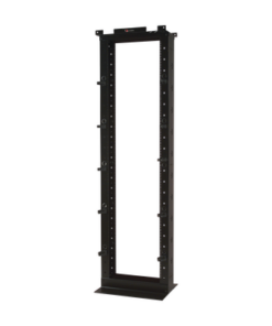 RS-07-SIEMON-Rack de Dos Postes Estándar de 19", Numerado, Fabricado en Aluminio y 45 Unidades de Rack, Profundidad de 457mm, Color Negro