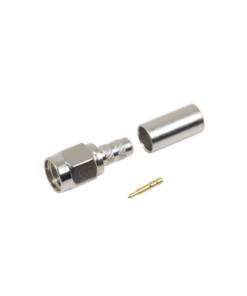 RSA-3000-C-RF INDUSTRIES,LTD-Conector SMA Macho de anillo plegable para cable RG-58/U, Niquel / Oro / Teflón.