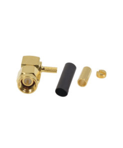 RSA-3010-1B-RF INDUSTRIES,LTD-Conector SMA Macho en Ángulo Recto Para RG-174/U, Grupo B, Oro/ Oro/ Teflón.