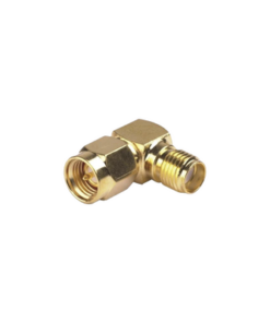 RSA-3402-1-RF INDUSTRIES,LTD-Adaptador en Ángulo Recto, de Conector SMA Macho a SMA Hembra, Oro/ Oro/ Teflón.
