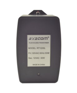 RT1230L-SYSCOM-Transformador de Pared 12 Vca 30 VA. Cuenta con Fusible Externo Facilmente Intercambiable