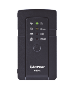 RT650-CYBERPOWER-UPS de 650 VA/400 W, Topología Standby, Compacto, Entrada 120 Vca NEMA 5-15P, Con 3 Tomas Respaldo/Protección y 3 Tomas Solo Protección NEMA 5-15R