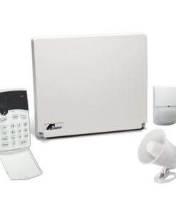 RUNNER4/8-K15 - RUNNER4/8-K15-CROW-Kit de alarma 4-8 zonas con teclado de iconos, 1 detector de movimiento digital, transformador y sirena de 15 WATTS. - Relematic.mx - RUNNER4_8K15-p