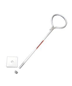 SAR-45G-SYSCOM TOWERS-Ancla de Losa o Pared de 75 cm. de 12 cm diámetro de argolla Galvanizada por Inmersión en Caliente.