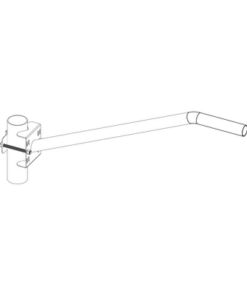 S-BRA-LUM1 - S-BRA-LUM1-SYSCOM TOWERS-Brazo Galvanizado para Luminaria 2" Diámetro con Abrazadera para Poste hasta 3" Diámetro. - Relematic.mx - SBRALUM1-p