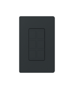 SC6PFMN-LUTRON ELECTRONICS-Placa de 6 puertos, color negro night.