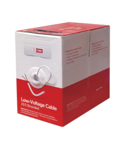 SF-22-02 - SF-22-02-SFIRE-Cable 100% cobre INDUSTRIAL, 2 conductores calibre 22 de color blanco, bobina de 305 m, para aplicaciones en sistemas de Intrusión, Control de Acceso y TV Porteros. - Relematic.mx - SF2202-p