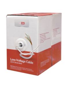 SF-22-04-SFIRE-Cable 100% Cobre INDUSTRIAL/  4 x 22 AWG/ de color blanco / 305m / para aplicaciones en sistemas de Intrusión / Control de Acceso y TV Porteros