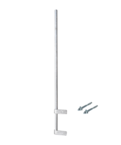 SMRP-150-CF-SYSCOM TOWERS-Mástil Liviano de Pared de 1.5 m (Diam. 1-1/4") con Cejas de Fijación  Soldadas, ¡No se gira! Incluye Taquetes para instalación.