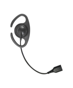 SNP-CR-PRYME-â€‹Auriculares de gancho en forma de "C" con cable de fibra trenzada y conector SNAP. Requiere micrófono de solapa de 1 o 2 hilos de la Serie SNAP.