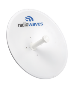 SPD2-5.2NS-RADIOWAVES-Antena de alto desempeño, Dimensiones (2 ft), Ganancia de 29 dBi, 5.25-5.85 GHz, Conectores N-hembra, Fácil instalación, Preensamblada, Montaje incluido 