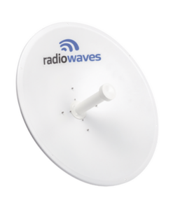 SPD2-5WNS-RADIOWAVES-Antena Direccional de alto desempeño, Dimensiones (2 ft), Ganancia de 29 dBi, 4.9-6 GHz, Conectores N-hembra, Fácil instalación, Preensamblada, Montaje incluido 