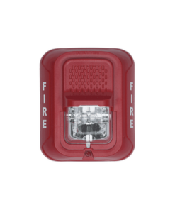 SR-L-SYSTEM SENSOR-Lámpara Estroboscópica para Montaje en Pared, Color Rojo, Nivel de Candelas Seleccionable, Nuevo Diseño Moderno y Elegante y Menor Consumo de Corriente
