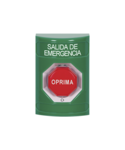 SS2109EX-ES-STI-Botón de Salida de Emergencia , Texto en Español,  Acción Mantenida, Girar para Restablecer, LED de iluminación