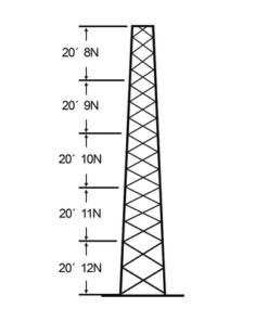 SSV-30M-128 - SSV-30M-128-ROHN-Torre especial Autosoportada Robusta de 30 m. Con 5 m de Ancho en Cara de Base. Linea SSV HEAVY DUTY - Relematic.mx - SSV30M128-p